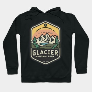 Glacier National Park Travel Sticker Hoodie